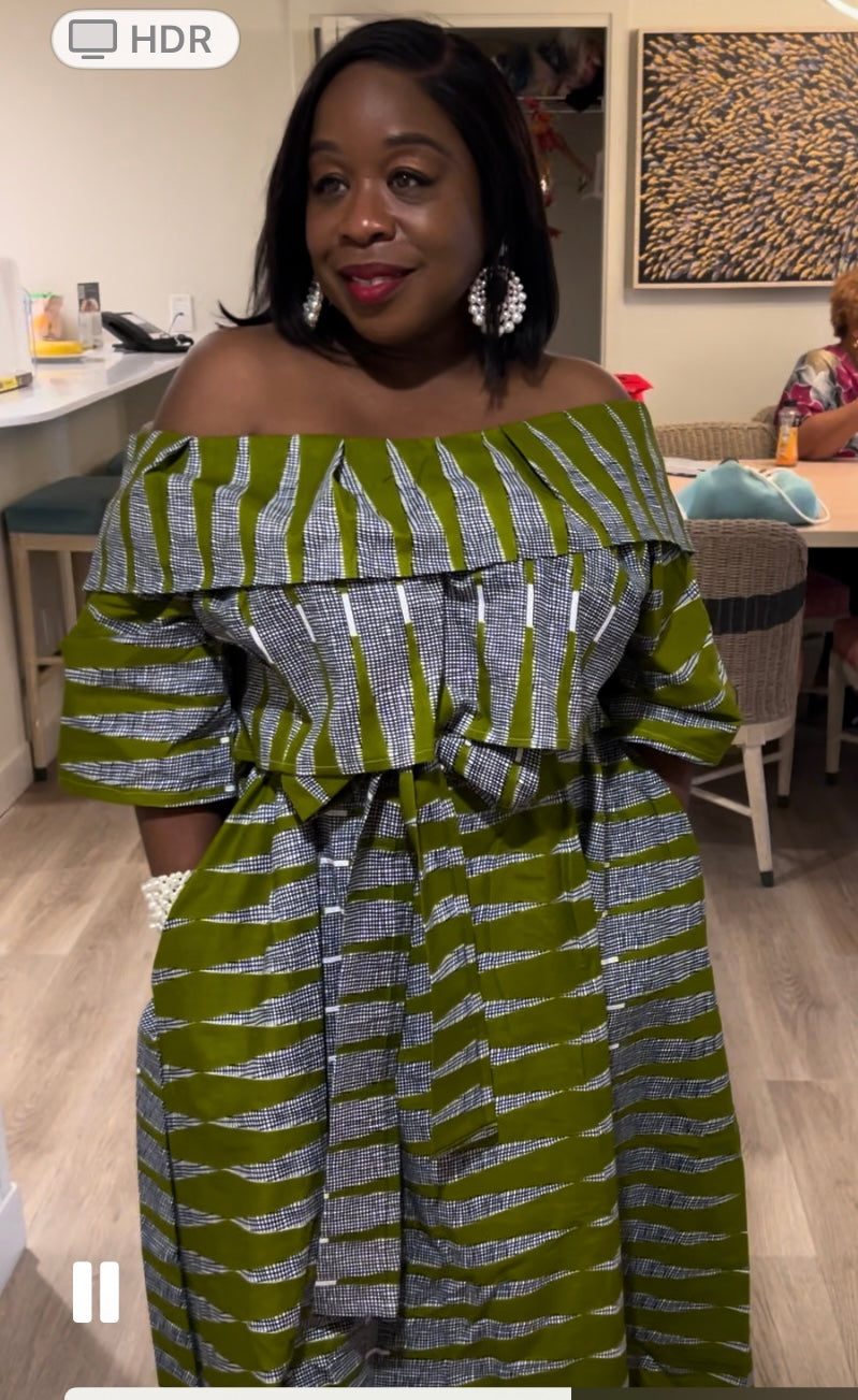 Wearable Art Circle Skirt with Matching Crop Top.