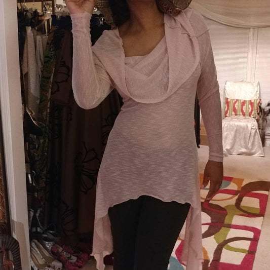 Wide Collar Tunic Top