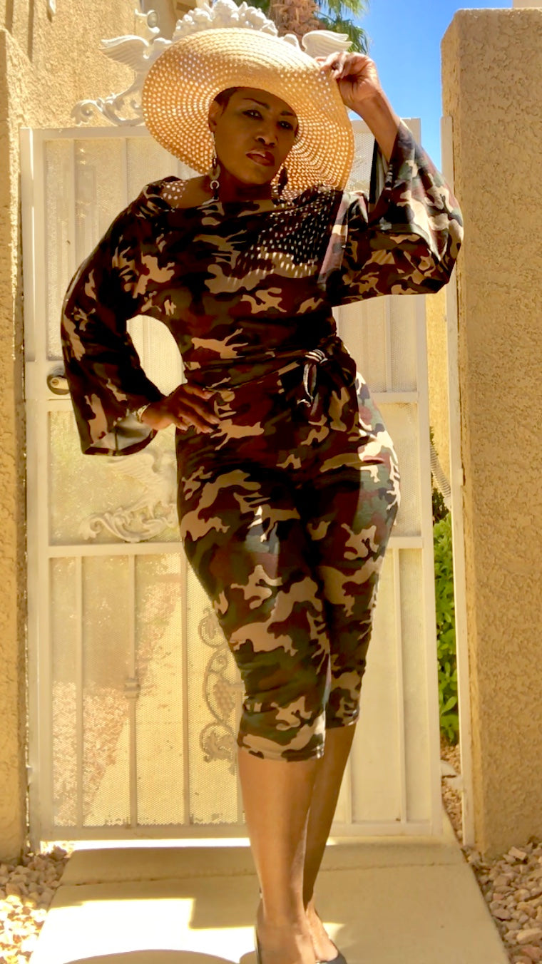 Camouflage Capri Jumper