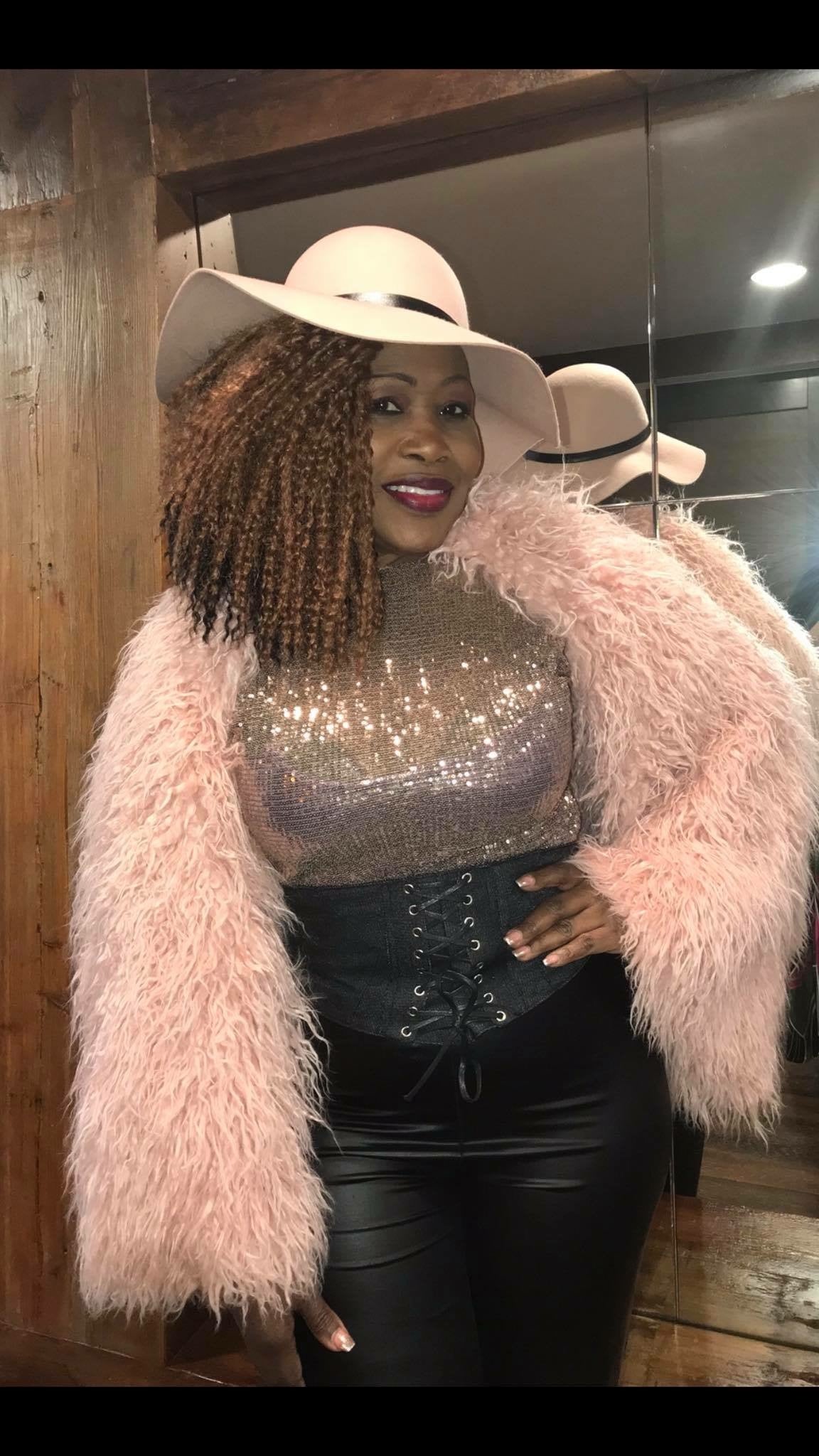 Pink Fur Shrug
