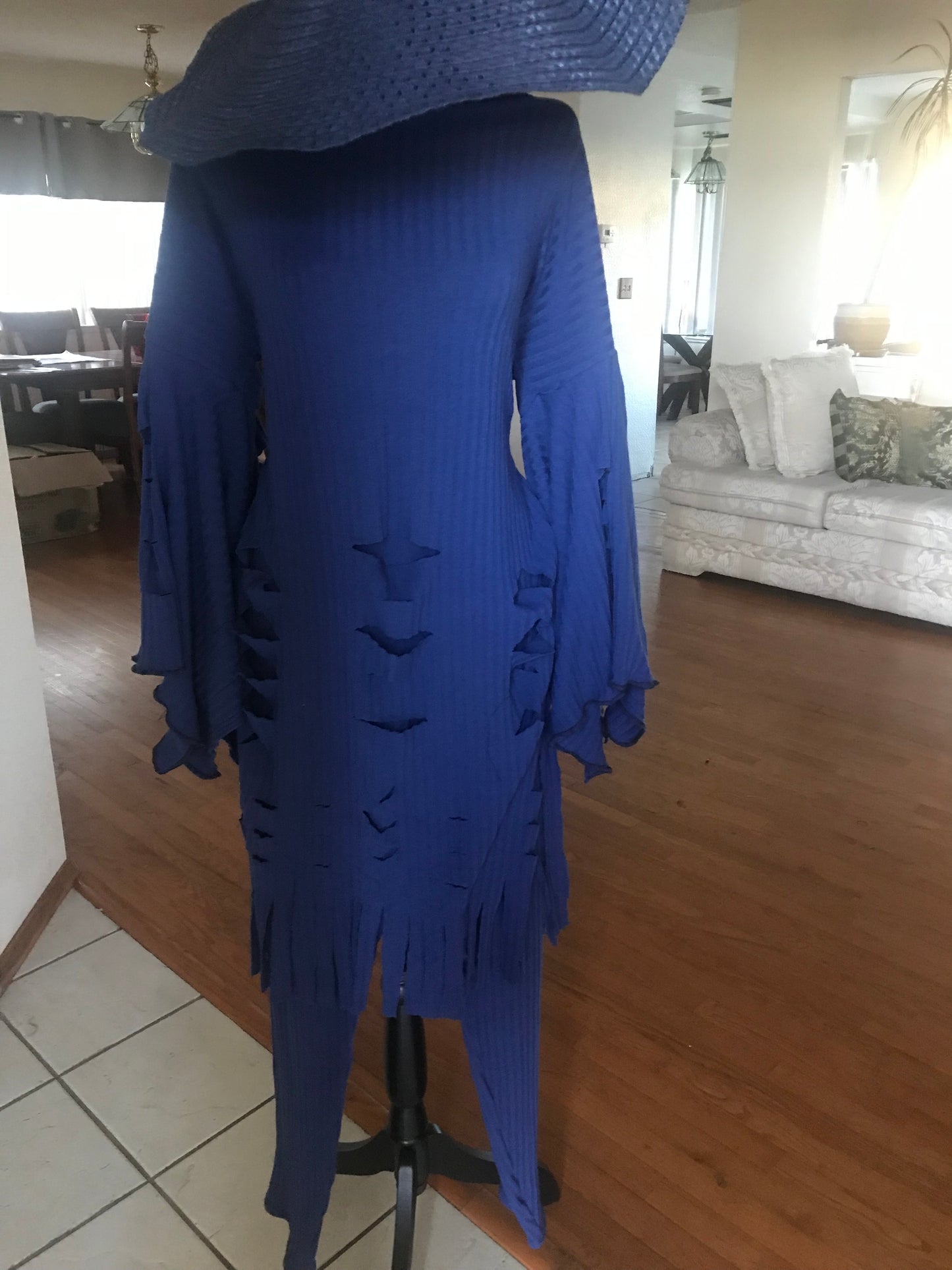 Distressed Tunic and Pants Ensemble