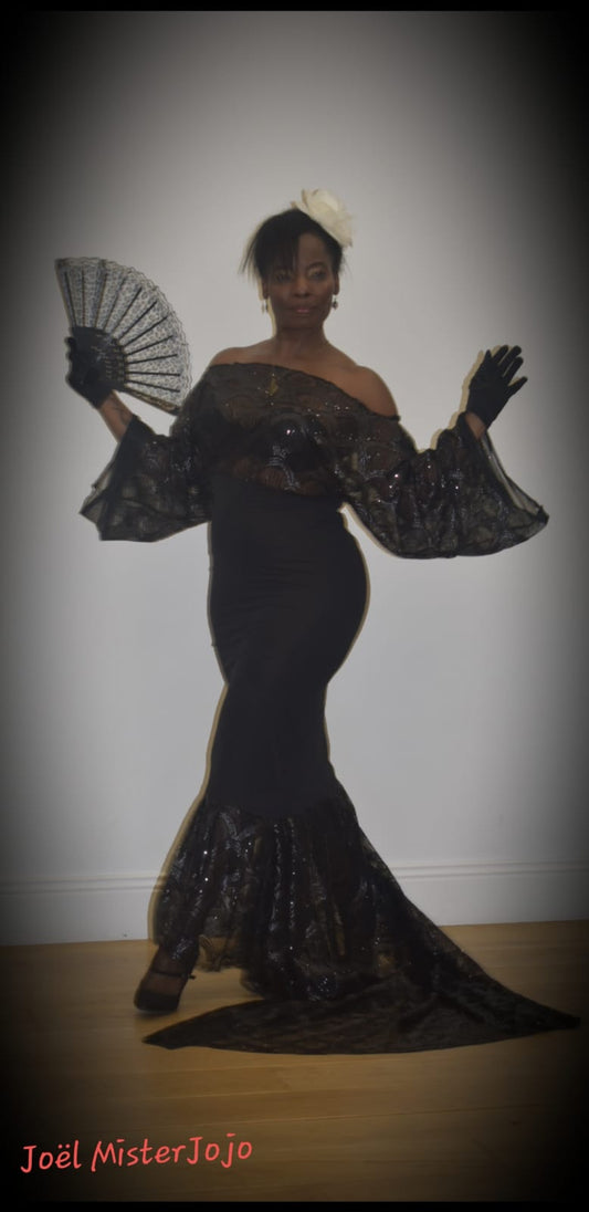 Sequin Lace Paris Gown