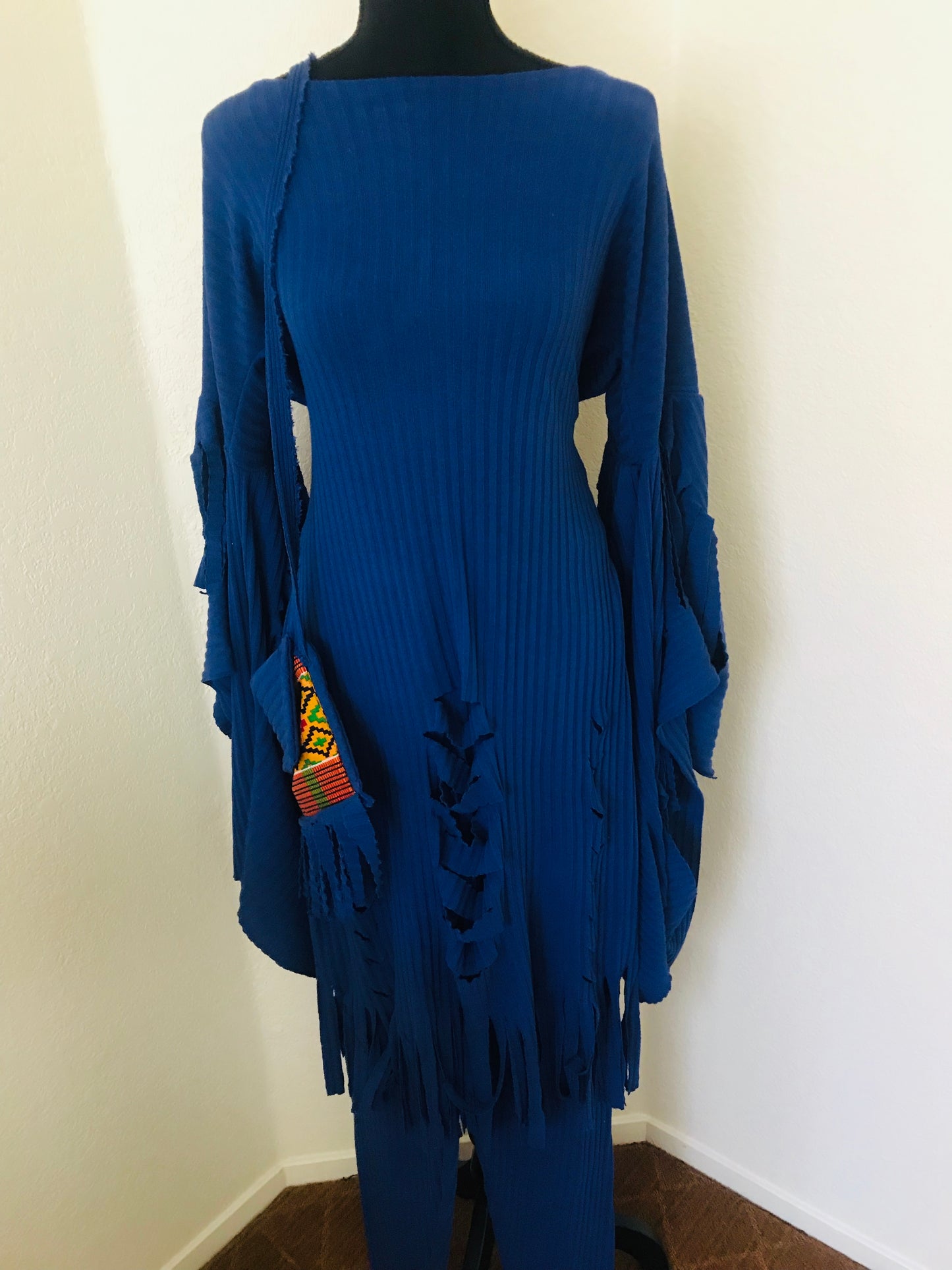 Distressed Tunic and Pants Ensemble
