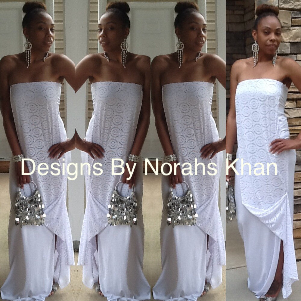 NK White Tube Maxi Dress