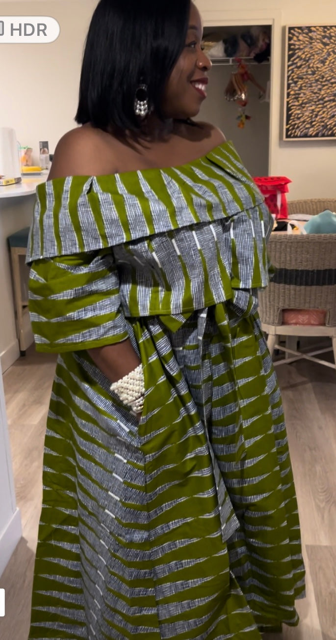 Wearable Art Circle Skirt with Matching Crop Top.