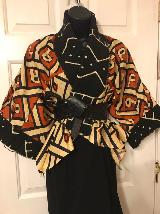 African Print Trim Jacket
