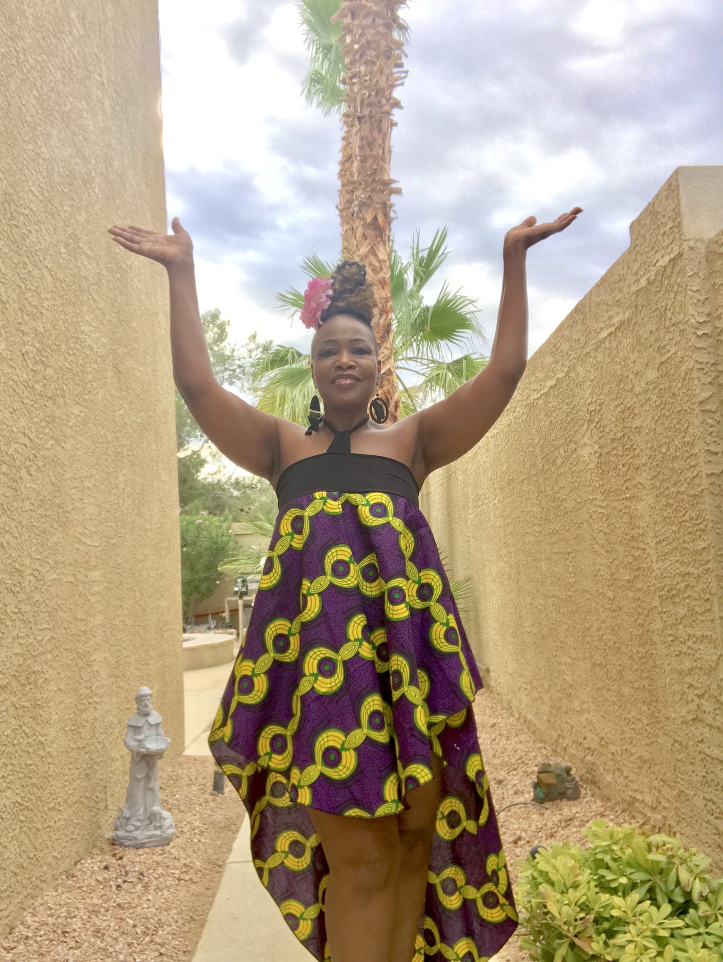 African Print Halter Top