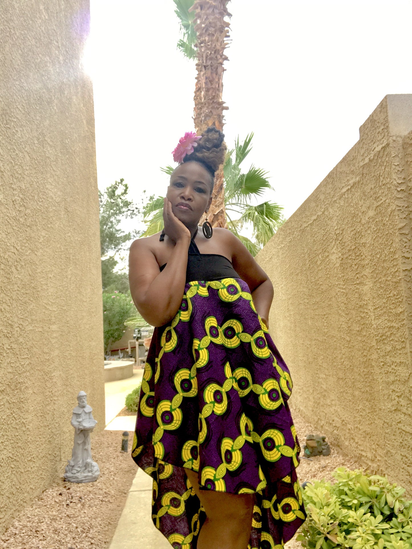 African Print Halter Top