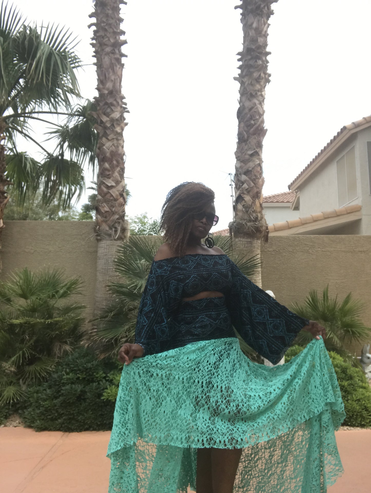 Teal and Black Ensemble