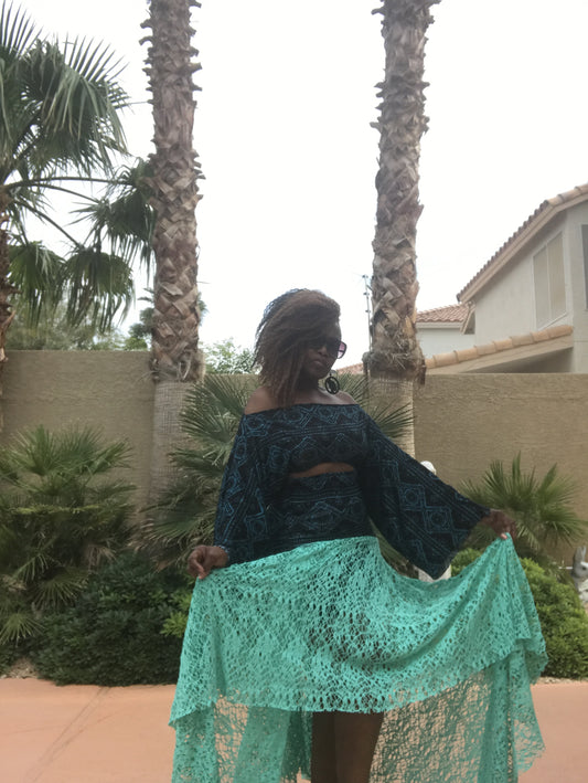 Teal and Black Ensemble