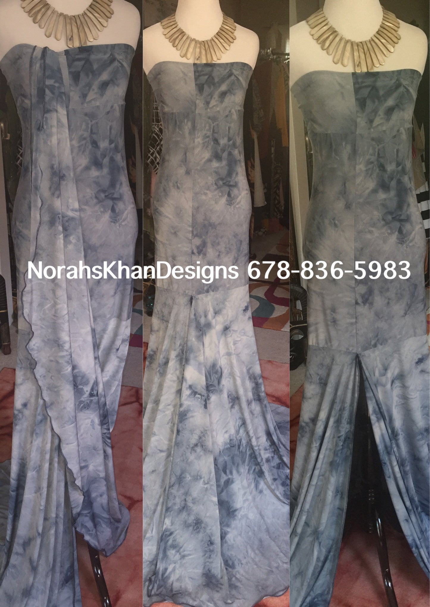 Blue Tye Dye Gown