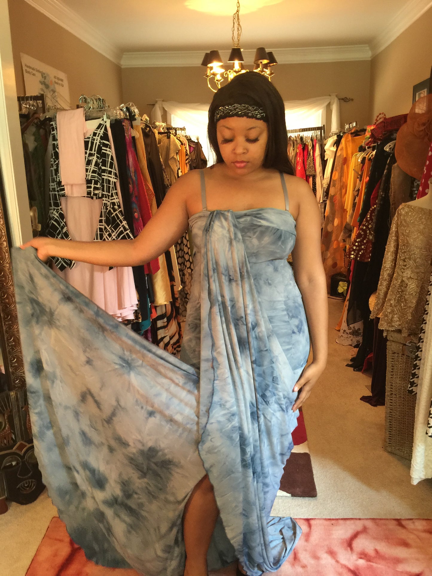 Blue Tye Dye Gown